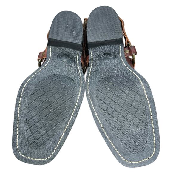 Vintage Frye Women’s Belted Brown Leather Harness Mule Size US 9.5 - Picture 9 of 10